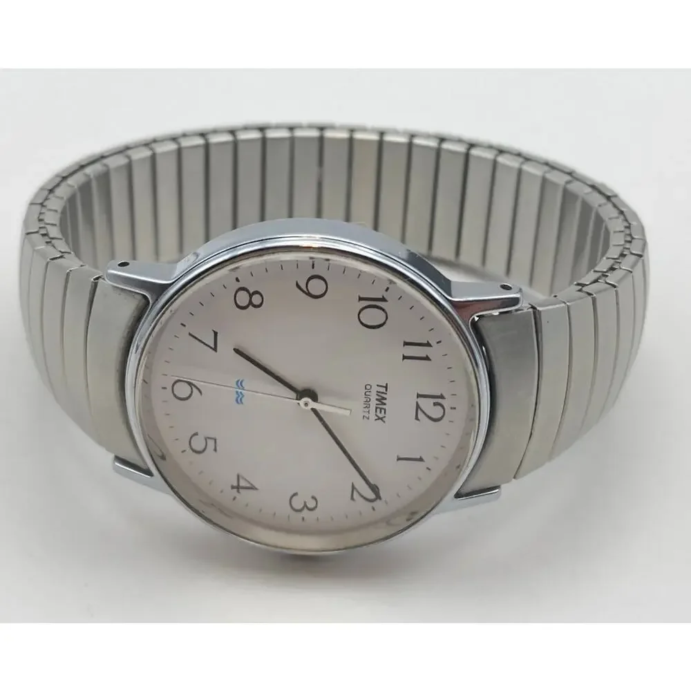 Vintage Timex Easy Reader Men's Watch 33mm  - Fresh Battery - Expandable - WR